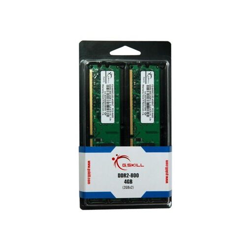 Kit G.Skill NT Series de 4 GB (2x2 GB) DDR2 - 800 MHz/PC2-6400, 240 pines DIMM, CL5, 1,8 V, sin búfer, no ECC