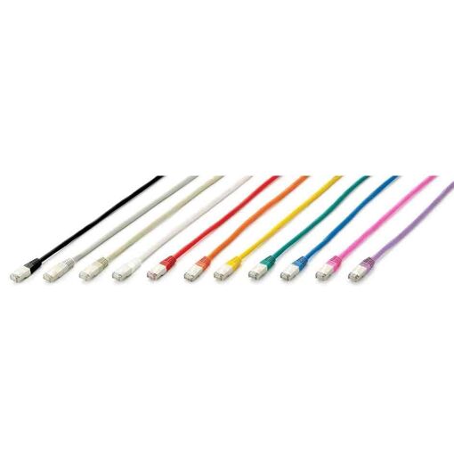 Digital Data Communications RJ-45 (M) to RJ-45 (M) Cable, 1m, Shielded Twisted Pair (SSTP), CAT 6, Halogen-free, Molded, Locking - Purple