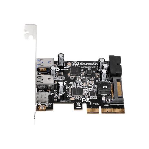 Silverstone ECU05 - Adaptateur USB PCIe 2.0 x2 à profil bas