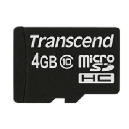 Transcend 4GB MicroSDHC Class 10 NAND Flash Memory Card
