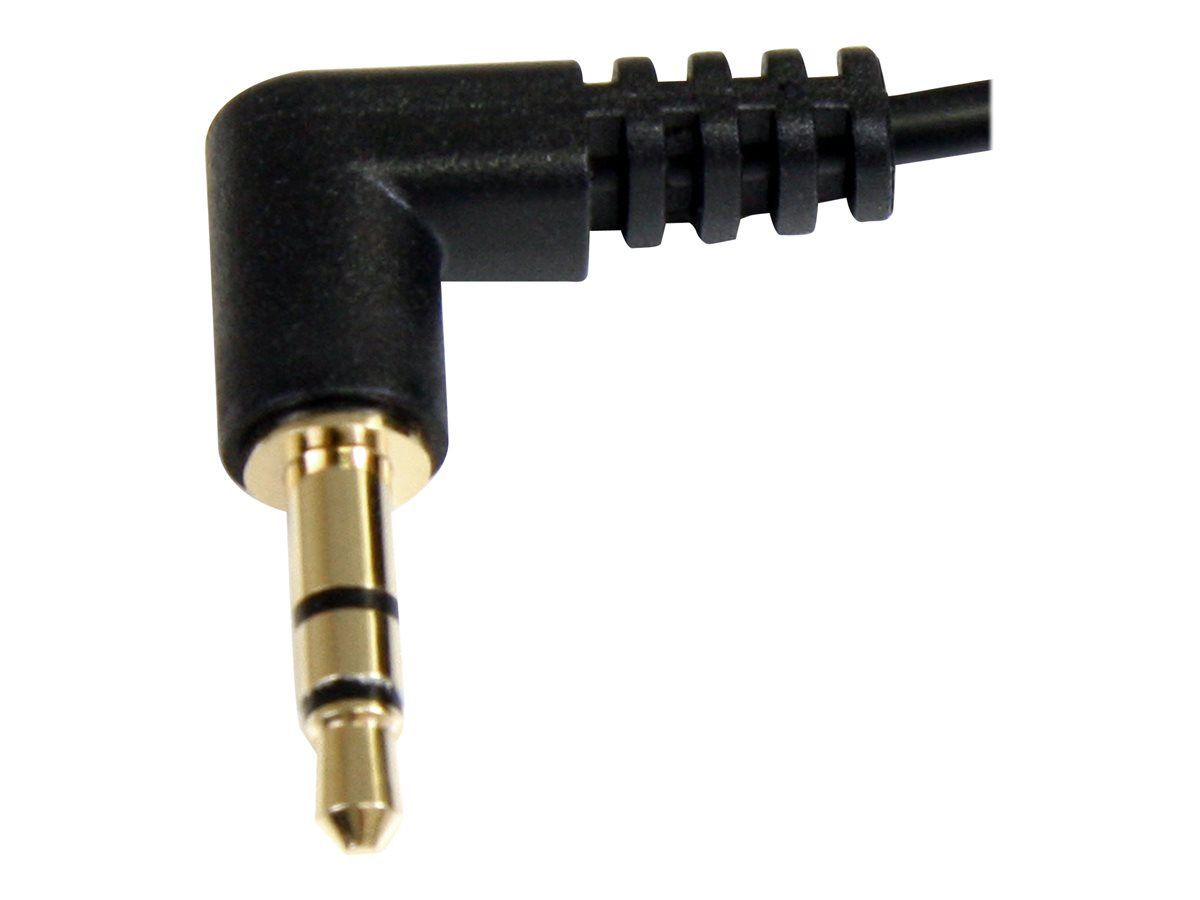 Cable de audio estéreo StarTech de 3,5 mm, 30 cm - Ángulo recto