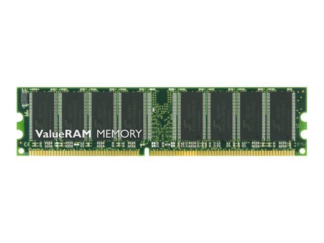 Kingston ValueRAM - 512MB DDR Module - 184-pin DIMM - 266MHz/PC2100 - CL2 - 2.5V - Unbuffered - Non-ECC