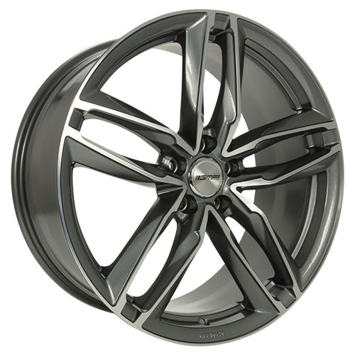 GMP Atom 17-Inch Alloy Wheel, 7.5J x 17, 5x112 ET28, Anthracite Diamond Cut