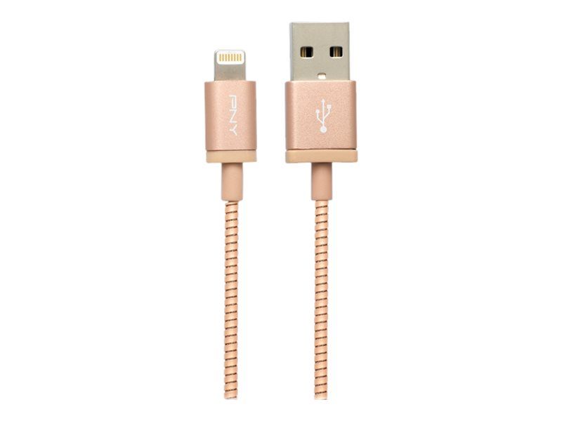 PNY Lightning Cable - 1.2m - Rose Gold - For Apple iPad/iPhone/iPod (Lightning)