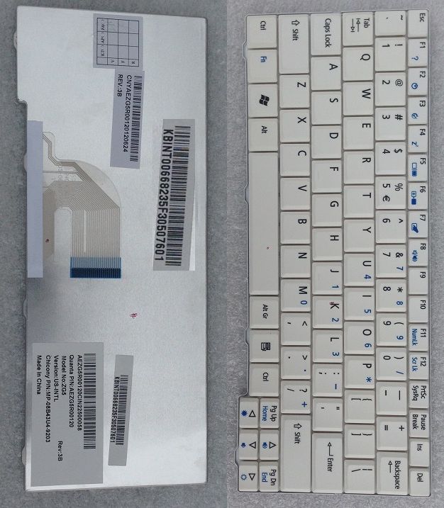 Clavier Acer International US - Cristaux blancs