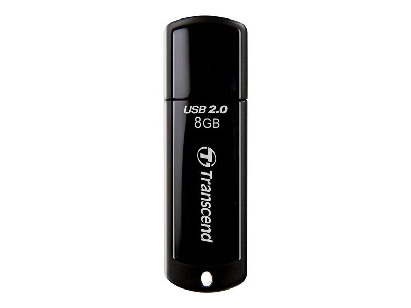 Transcend JetFlash 350 - USB Flash Drive - 8GB - USB 2.0 - Black