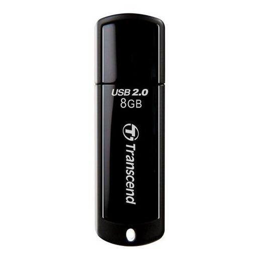 Transcend JetFlash 350 - USB Flash Drive - 8GB - USB 2.0 - Black