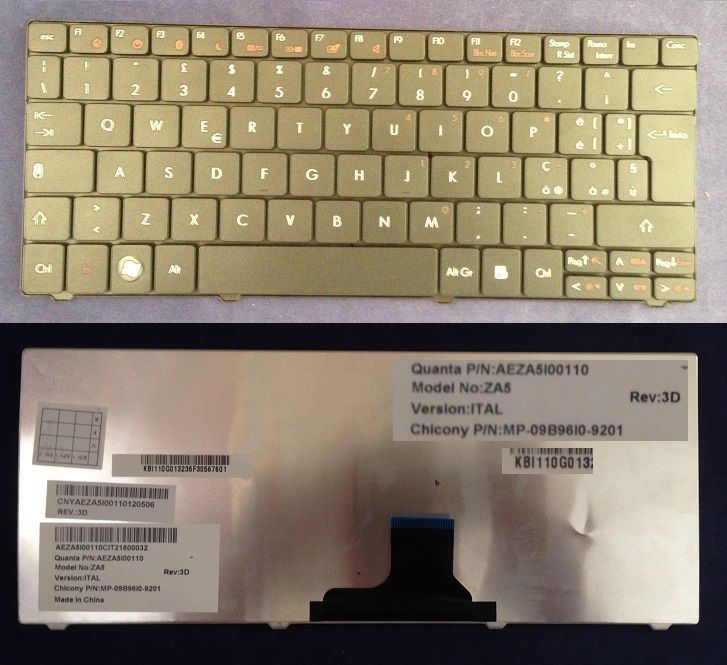 Packard Bell DOT QWERTY Keyboard (ZA5, AEZA5I00110, MP-09B96I0-9201)