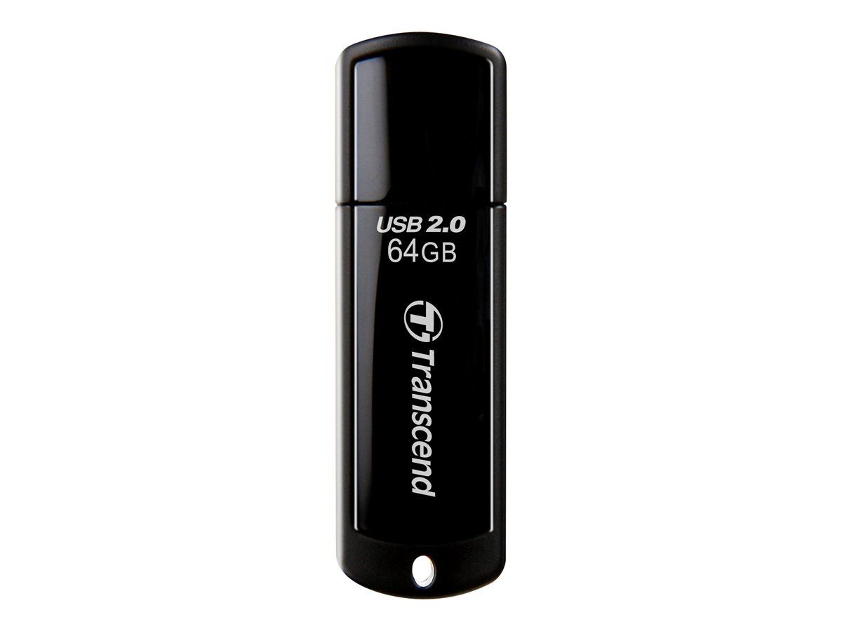 Transcend JetFlash 350 - USB Flash Drive - 64GB - USB 2.0 - Black