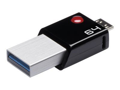 Dexxon Mobile & Go T200 - USB Flash Drive - 64GB - USB 3.0 / micro USB