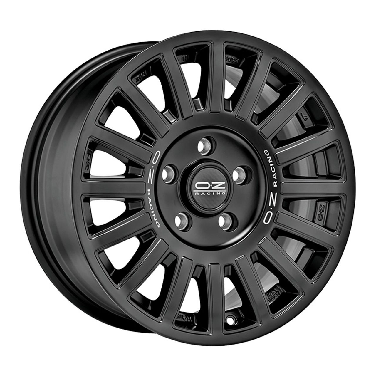 OZ Rally Raid 8.0J x 17, Matt Black with Silver Lettering (ET25)