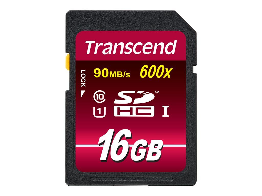 Transcend Flash Memory Card - 16GB - Class 10 - SDHC UHS-I