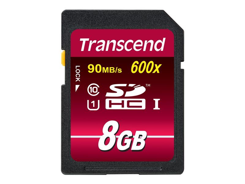 Tarjeta de memoria flash Transcend Ultimate 8 GB Clase UHS 1/Clase 10 133x SDHC UHS-I