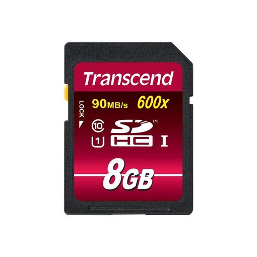 Tarjeta de memoria flash Transcend Ultimate 8 GB Clase UHS 1/Clase 10 133x SDHC UHS-I