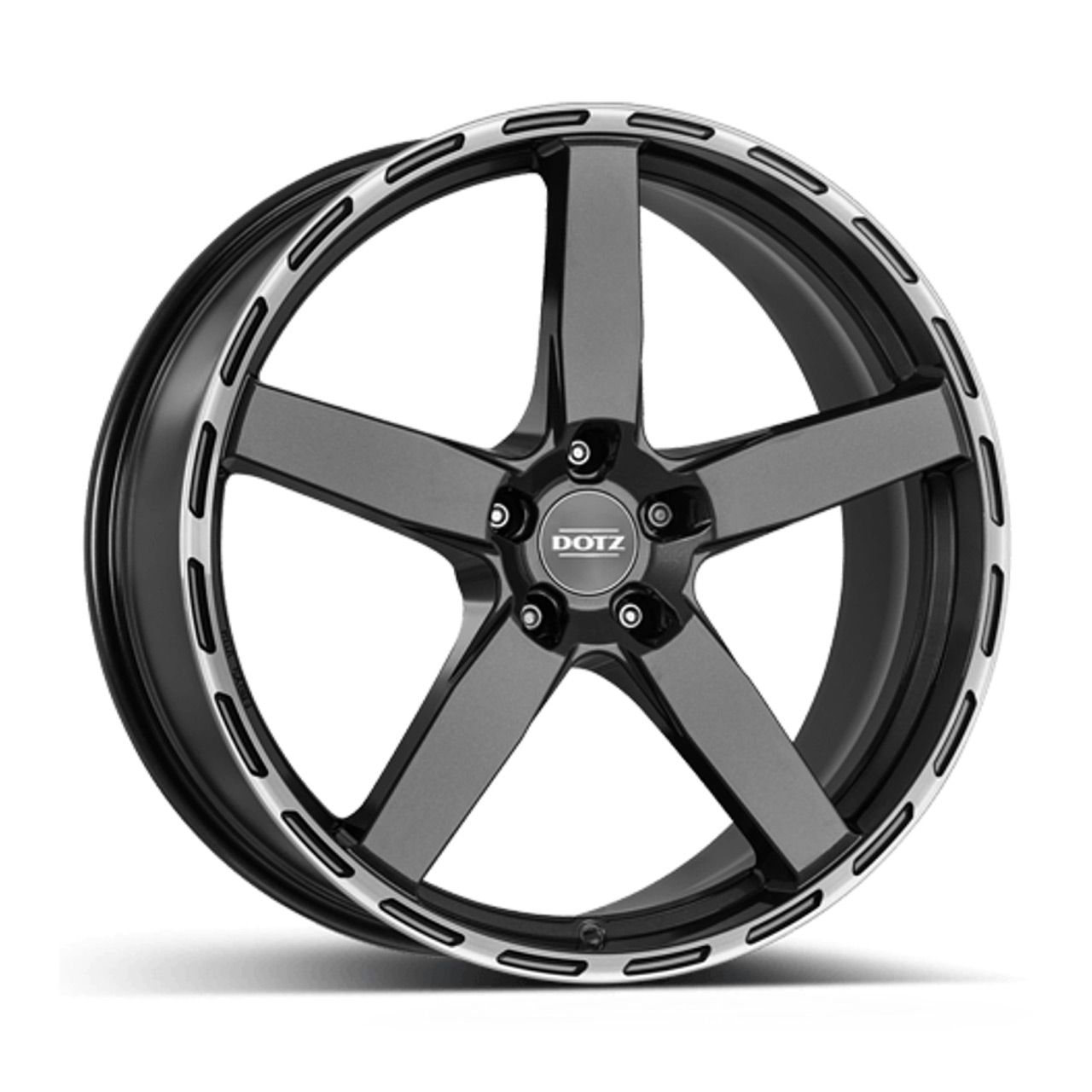 DOTZ Marinabay Dark Gunmetal Polished Lip Alloy Wheels 8.5J x 19, 5x108 ET45