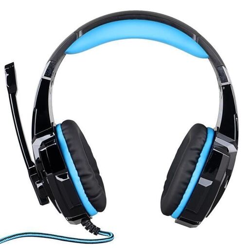 Auriculares de juego Wofalo® G9000 con micrófono y tira LED azul