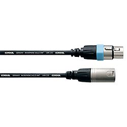 Cordial Intro CCM FM Microphone Cable - 0.22 mm², XLR Female to XLR Male, 1m, Shielded, Black