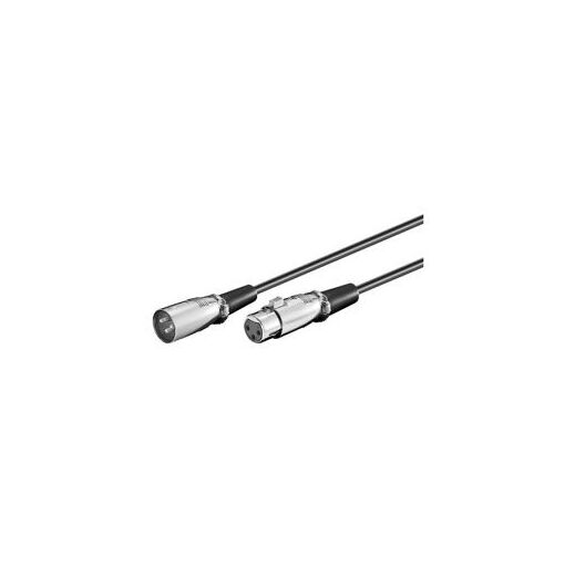 Rallonge de câble vidéo MicroConnect - XLR3 mâle à femelle - 2 m - Noir