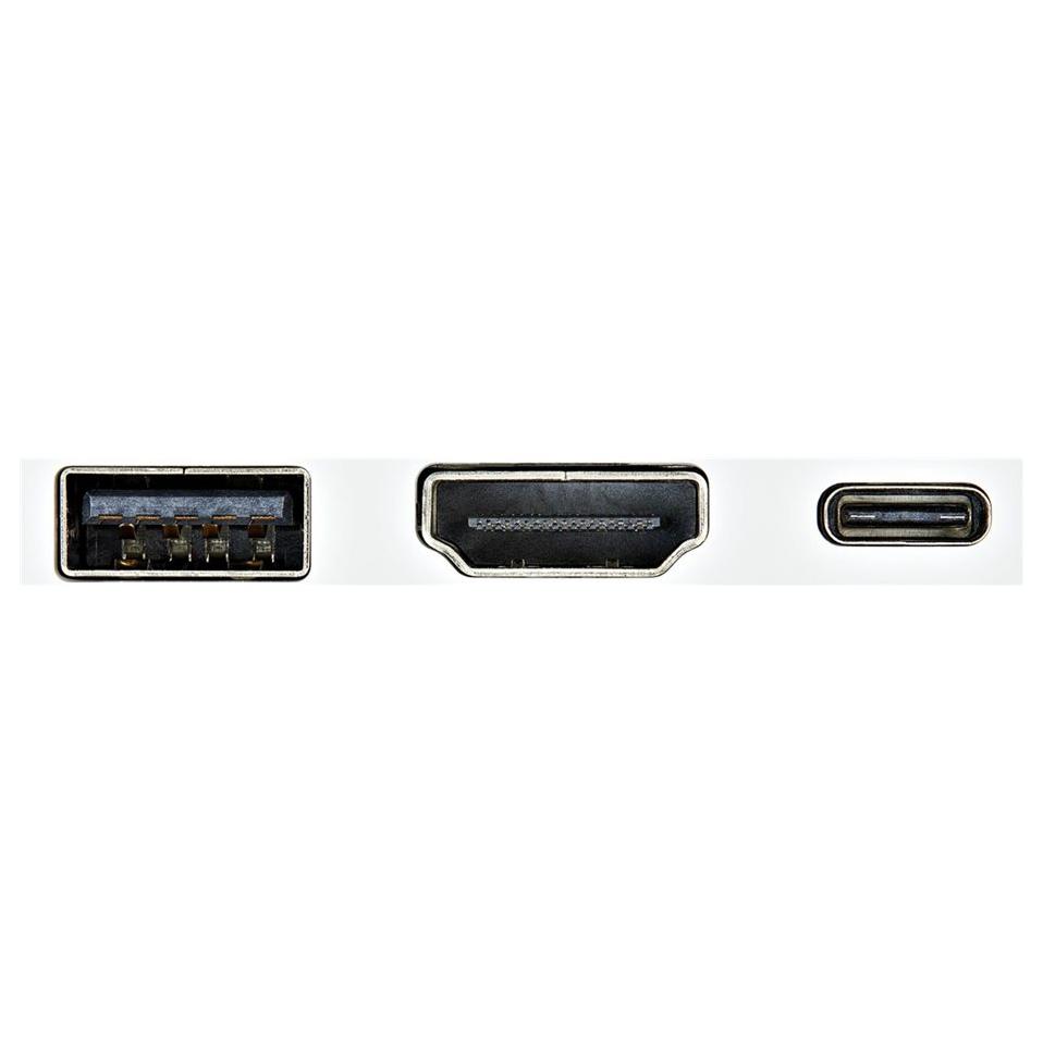 Adaptador de video StarTech USB-C a HDMI 4K con PD y puerto USB-A - Blanco