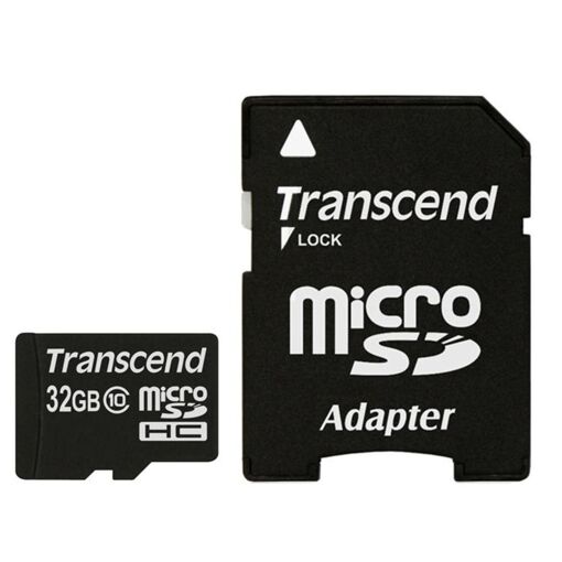 Transcend 32GB MicroSDHC Card (with SD Adapter, Class 10)