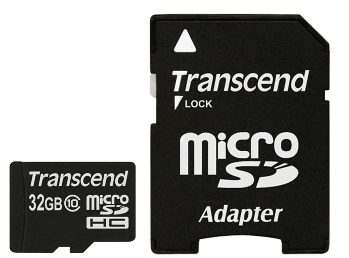 Transcend 32GB MicroSDHC Card (with SD Adapter, Class 10)
