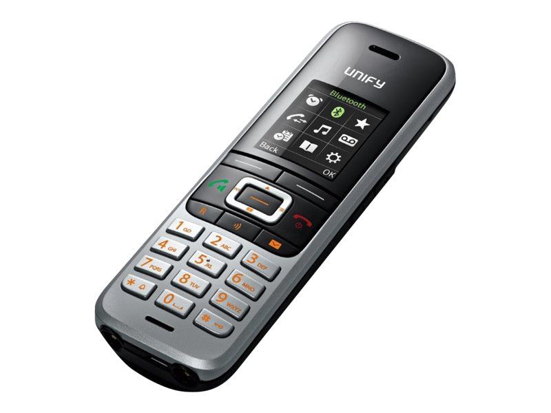 Unify OpenScape DECT Phone S5 Wireless Handset - Bluetooth Interface - DECTGAP - Black, Silver