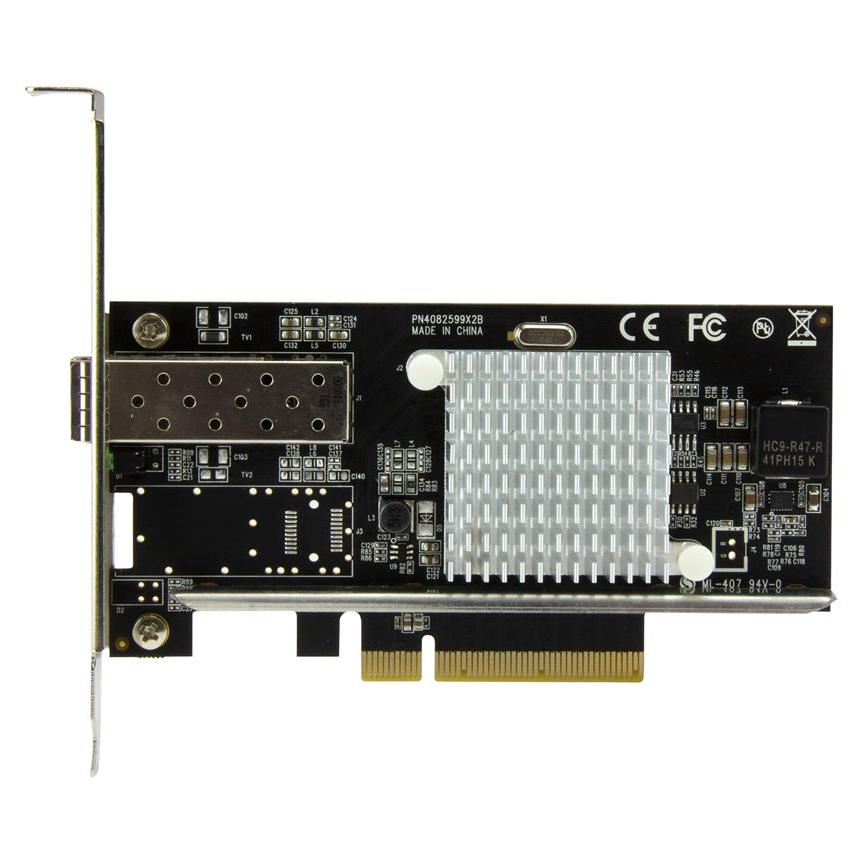 StarTech.com PCI Express Open-Wire 10 Gigabit Ethernet SFP+ Network Card - Intel Chipset - PCIe NIC Adapter - MM/SM - Network Adapter - PCIe 2.0 x8 - 10GbE - 10GBase-LR, 10GBase-SR, 10GBase-LRM - Black