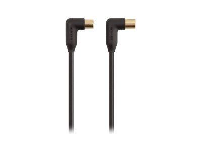 Belkin 2m IEC Male to Female Antenna Cable - 90dB Bended Connector