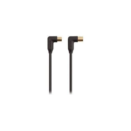 Cable de antena Belkin de 2 metros con conector IEC macho a hembra - 90dB, conector doblado