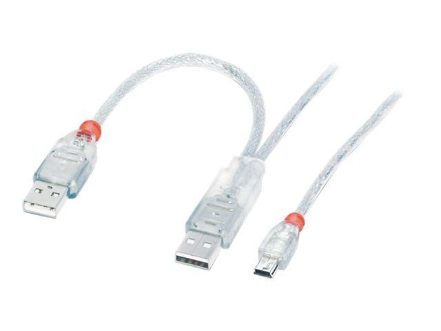 Lindy USB Cable - 2m, USB 2.0, Mini USB Type B (M) to USB (Power Only)