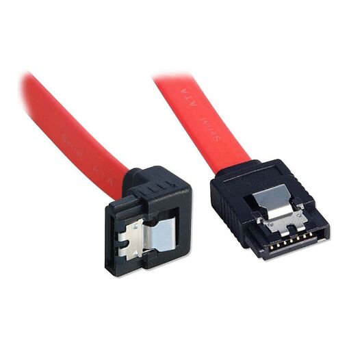 Câble SATA Lindy - 20 cm, verrouillé, connecteur à 90°, plié