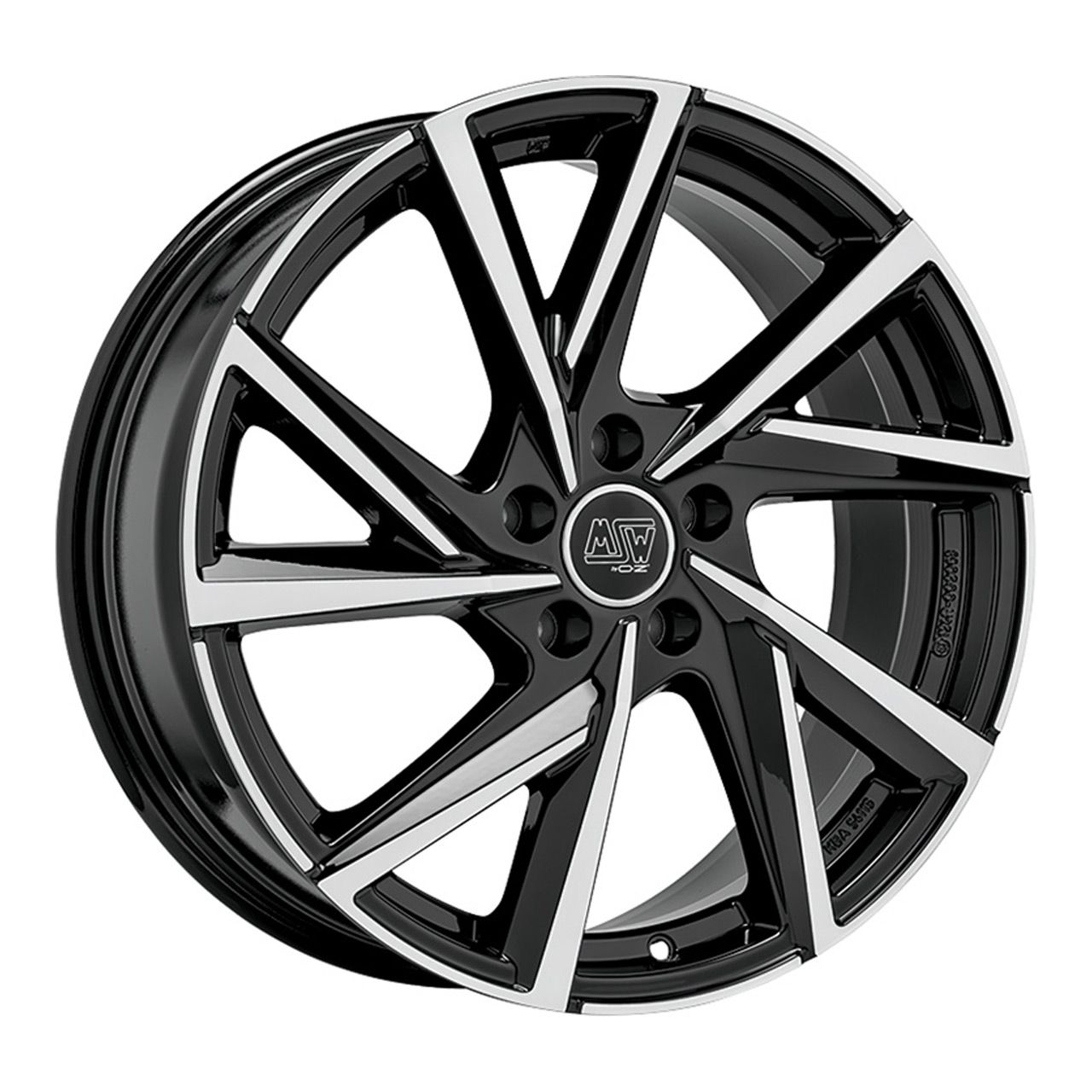 MSW (OZ) 7.0J x 17 Gloss Black Alloy Wheel, 5x114.3 ET36
