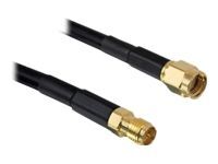 Delock Antenna Cable Extender - RP-SMA (M) to RP-SMA (F) - Black