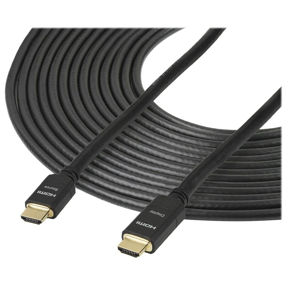 StarTech 20ft Active HDMI Cable - Wall Mountable HDMI to HDMI CL2 - Ultra HD 4K - Double Shielded - Black