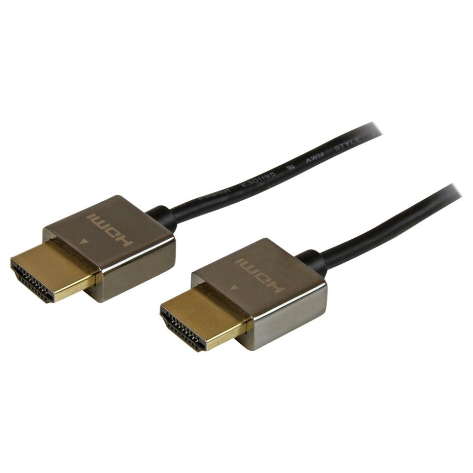 StarTech 2m High Speed HDMI Cable, Ultra HD 4K x 2K - HDMI to HDMI - M/M, Gold Plated Metal, 2m, Dual Shielded, Black
