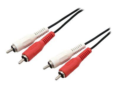 Cable de audio MCL - 2 entradas RCA macho a 2 salidas RCA macho - 10 m