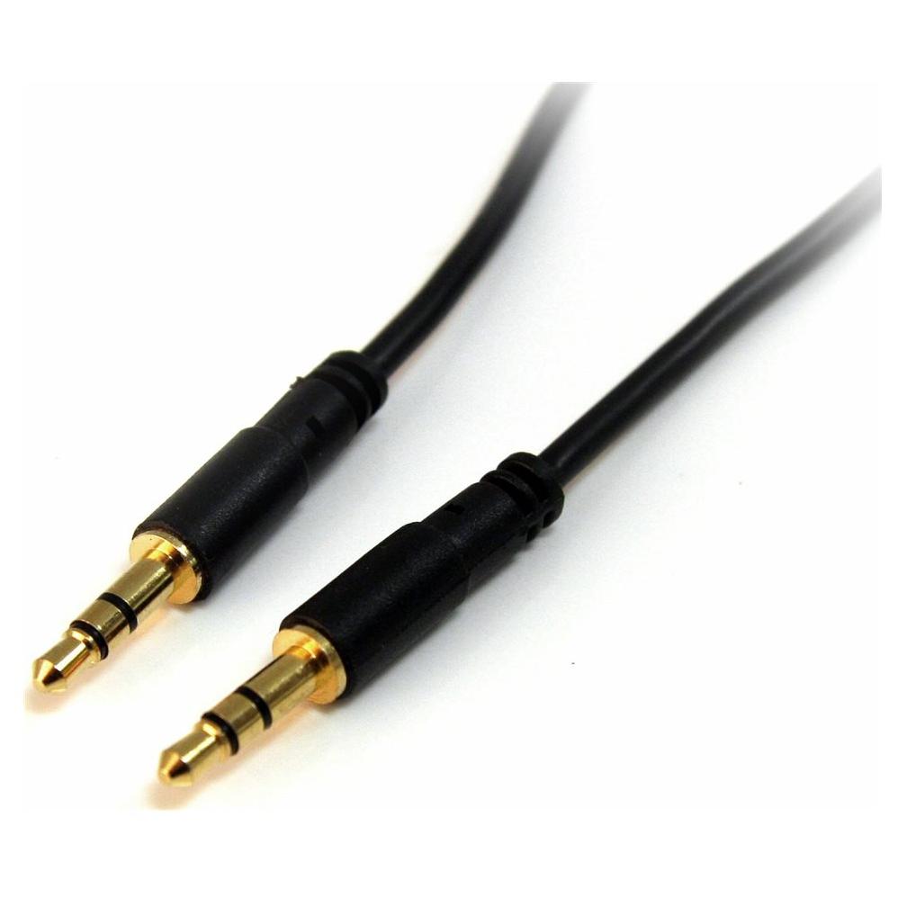 StarTech.com 3.5mm Stereo Audio Cable - 1.8m, Gold-Plated Connectors, Black (MU6MMS)