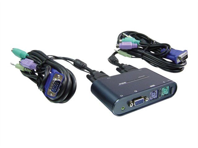Nedis CMP-KVMSWIT50 - Screen/Keyboard/Mouse/Audio Switch - 2 x KVM Ports - 1 Local User - Desktop Computer
