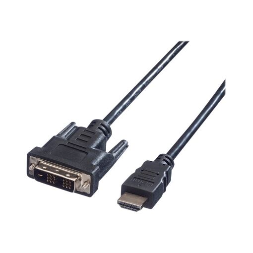 Secomp VALUE Adaptor Cable - 5m DVI-D Male to HDMI Male - Shielded - Grey