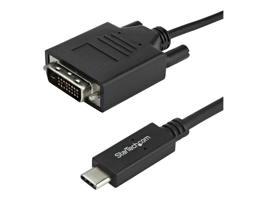 Adaptador de cable StarTech.com USB-C a DVI-D de 1 metro - 1920 x 1200, Thunderbolt 3/USB 3.1 - Negro