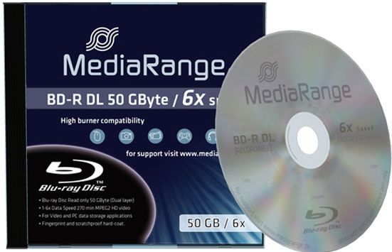 MediaRange 50GB 6x BD-R DL Disc Case