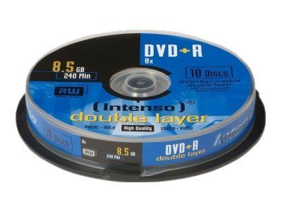 Intenso 10x DVD+R DL 8.5GB 8x Spindle