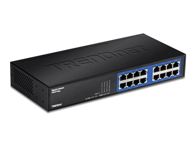 Trendnet TEG S16Dg Desktop Switch - 16 Ports, 10/100/1000 Mbps