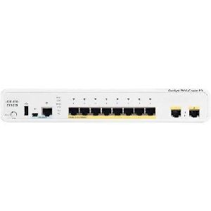 Cisco Catalyst Compact 2960C-8TC-S - Managed Switch - 8 x 10/100 + 2 x Shared SFP Gigabit - Desktop, Rack Mountable, Wall Mountable