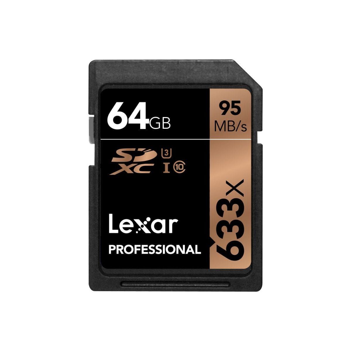 Lexar Professional 64GB UHS-I U1/Class10 SDXC Flash Memory Card
