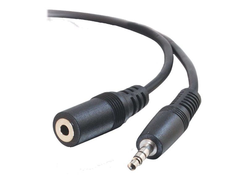 Cable de extensión de audio C2G - 2 m, estéreo, conector mini teléfono 3.5 mm macho a hembra