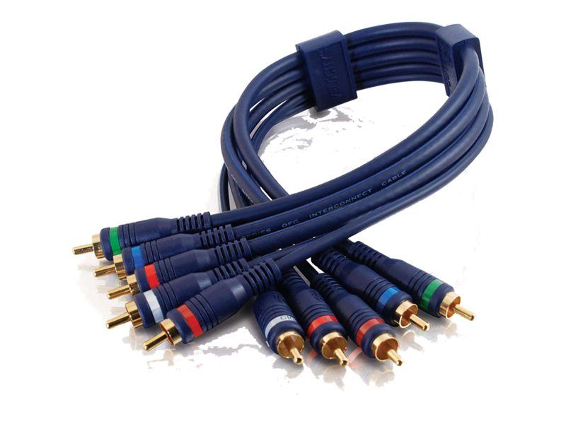 Cable de video/audio C2G Velocity - Video componente/audio - RCA macho a RCA macho - 1 m - Doble par trenzado blindado