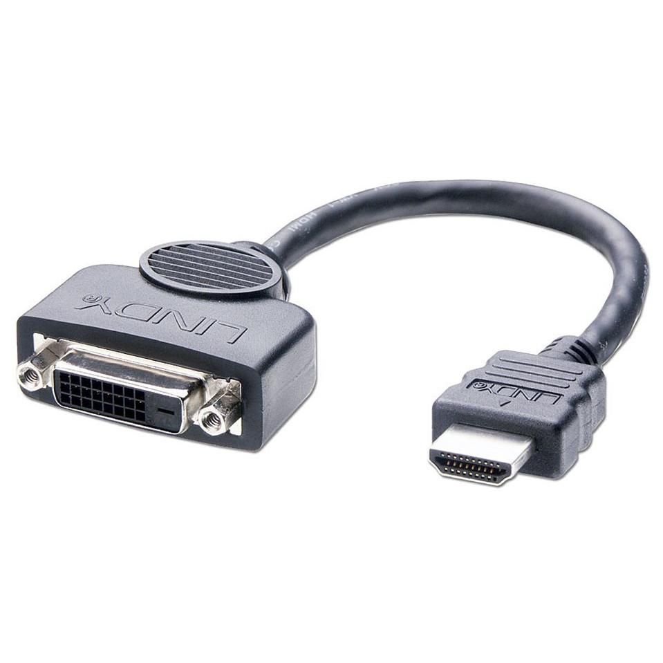Adaptador de vídeo Lindy HDMI a DVI-D - 20 cm