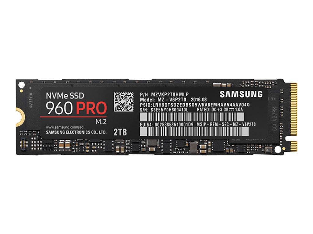 Samsung 960 PRO SSD - 2TB - Encrypted - M.2 2280 - PCIe 3.0 x4 (NVMe) - AES 256-bit - TCG Opal Encryption