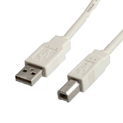 Roline USB Retractable Cable - 0.7m, Black